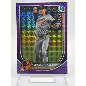 2025 Bowman Chrome Gunnar Henderson Purple Geometric Refractor 105/250 Orioles